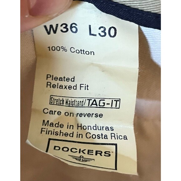 Dockers Khaki Pants Lot 3 Mens 36x30 Classic Relaxed Pleated Flat Front - Picture 12 of 16